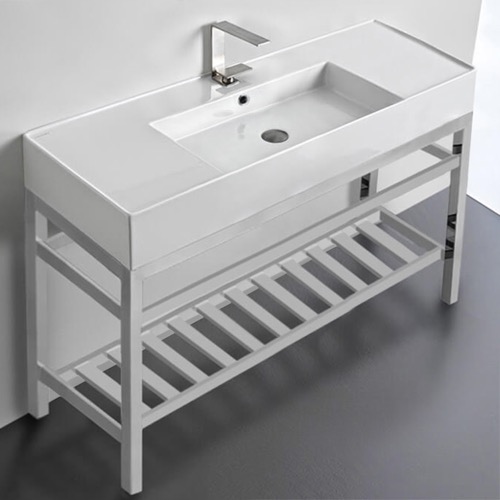 Modern Console Sink Vanity, 48 Inch Scarabeo 5125-CON2